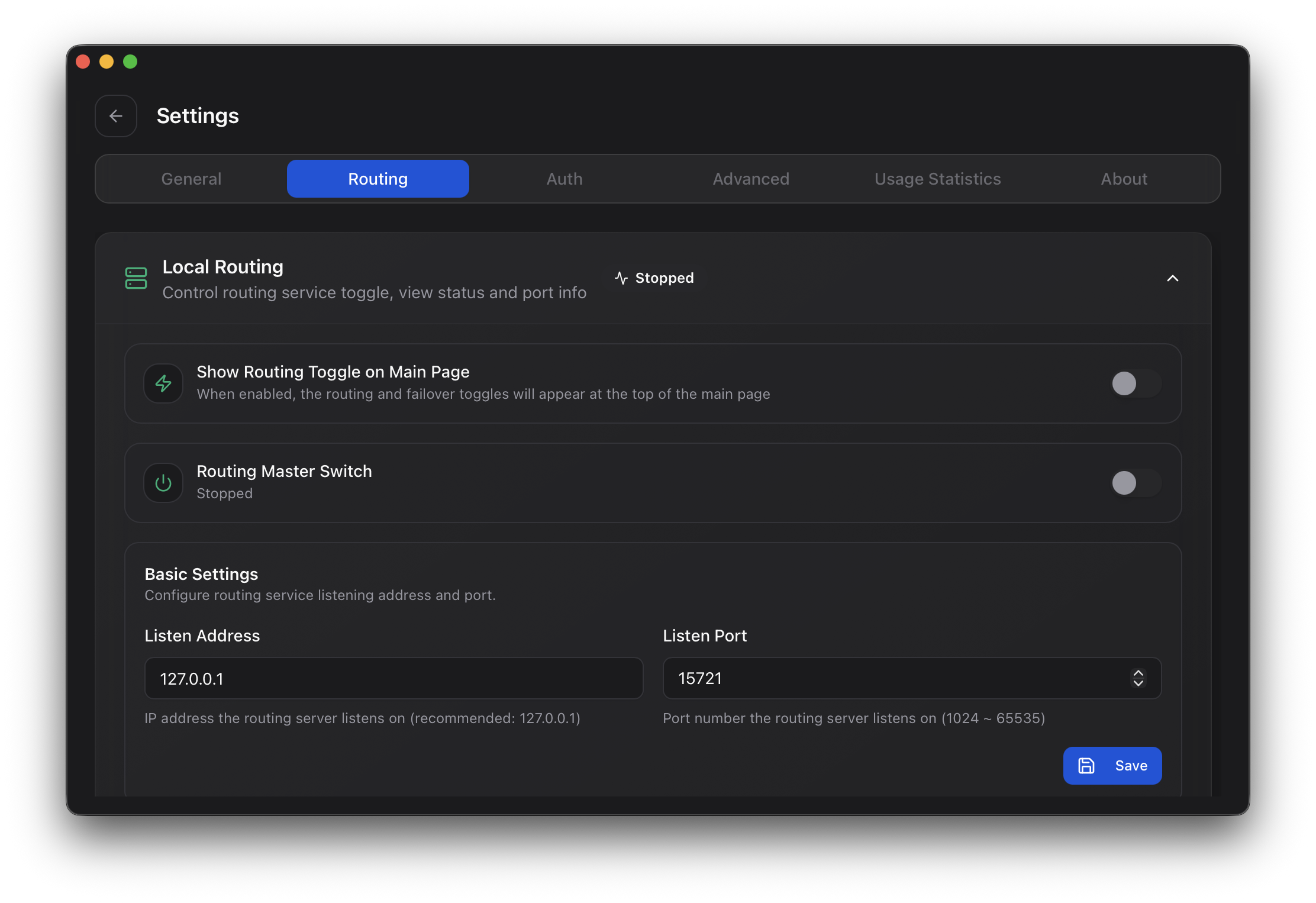 CC Switch Interface